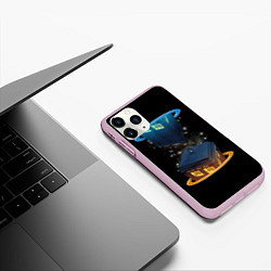 Чехол iPhone 11 Pro матовый Тардис в Портале, цвет: 3D-розовый — фото 2