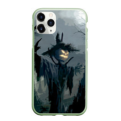 Чехол iPhone 11 Pro матовый Halloween Scarecrow, цвет: 3D-салатовый