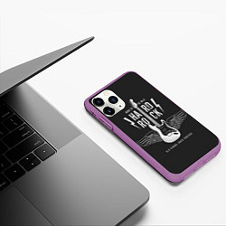 Чехол iPhone 11 Pro матовый Hard Rock: Born to be wild, цвет: 3D-фиолетовый — фото 2