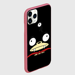 Чехол iPhone 11 Pro матовый Лицо Ниблера, цвет: 3D-малиновый — фото 2