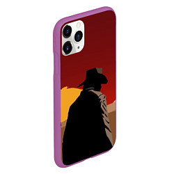 Чехол iPhone 11 Pro матовый RDR 2: Dark Man, цвет: 3D-фиолетовый — фото 2