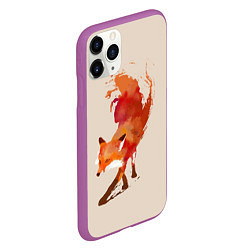 Чехол iPhone 11 Pro матовый Paint Fox, цвет: 3D-фиолетовый — фото 2