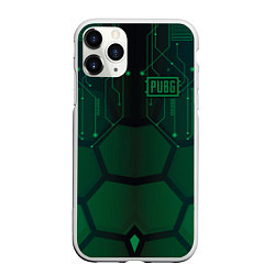 Чехол iPhone 11 Pro матовый PUBG: Green Guard, цвет: 3D-белый
