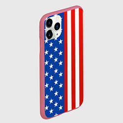 Чехол iPhone 11 Pro матовый American Patriot, цвет: 3D-малиновый — фото 2