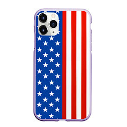 Чехол iPhone 11 Pro матовый American Patriot, цвет: 3D-светло-сиреневый