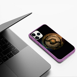 Чехол iPhone 11 Pro матовый Bronze Aegis, цвет: 3D-фиолетовый — фото 2