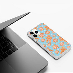 Чехол iPhone 11 Pro матовый Xmas Cookies, цвет: 3D-белый — фото 2