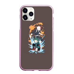 Чехол iPhone 11 Pro матовый Deku & Shouto, цвет: 3D-розовый