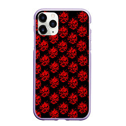 Чехол iPhone 11 Pro матовый Cyberpunk 2077: Samurai Pattern, цвет: 3D-светло-сиреневый