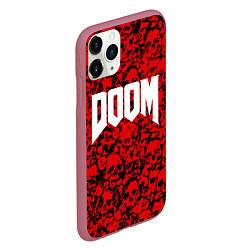 Чехол iPhone 11 Pro матовый DOOM: Blooded Skuls, цвет: 3D-малиновый — фото 2