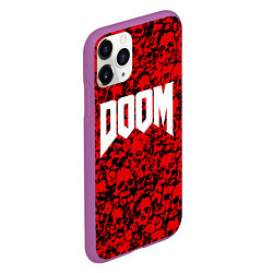 Чехол iPhone 11 Pro матовый DOOM: Blooded Skuls, цвет: 3D-фиолетовый — фото 2