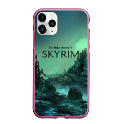 Чехол iPhone 11 Pro матовый SKYRIM, цвет: 3D-малиновый