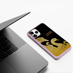 Чехол iPhone 11 Pro матовый GUSSI: Gold Edition, цвет: 3D-розовый — фото 2