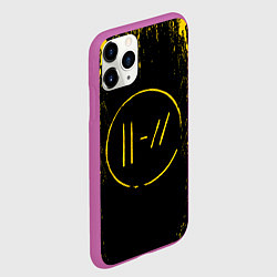 Чехол iPhone 11 Pro матовый 21 Pilots: Yellow & Black, цвет: 3D-фиолетовый — фото 2