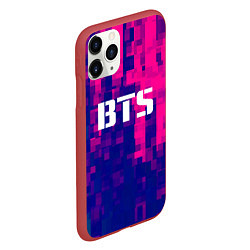 Чехол iPhone 11 Pro матовый BTS: Blue & Pink Neon, цвет: 3D-красный — фото 2