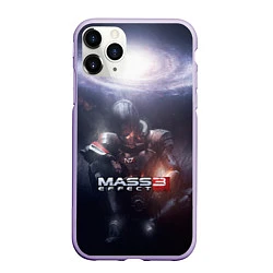 Чехол iPhone 11 Pro матовый Mass Effect 3, цвет: 3D-светло-сиреневый
