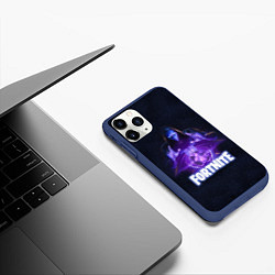 Чехол iPhone 11 Pro матовый Fortnite: Omen, цвет: 3D-тёмно-синий — фото 2