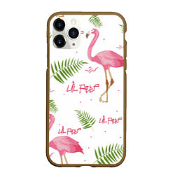 Чехол iPhone 11 Pro матовый Lil Peep: Pink Flamingo