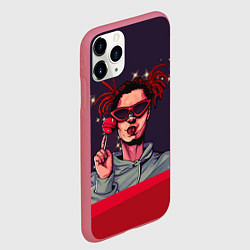 Чехол iPhone 11 Pro матовый GONE Fludd, цвет: 3D-малиновый — фото 2