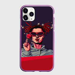Чехол iPhone 11 Pro матовый GONE Fludd, цвет: 3D-фиолетовый