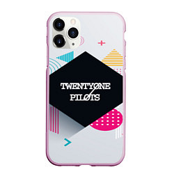 Чехол iPhone 11 Pro матовый Twenty One Pilots: Geometry, цвет: 3D-розовый