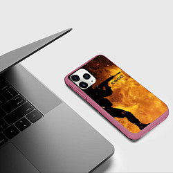 Чехол iPhone 11 Pro матовый CS:GO Dark Fire, цвет: 3D-малиновый — фото 2