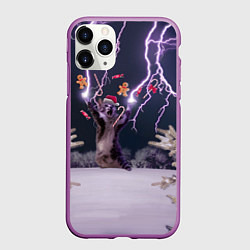 Чехол iPhone 11 Pro матовый Громокот NY version, цвет: 3D-фиолетовый