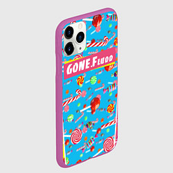 Чехол iPhone 11 Pro матовый GONE Fludd, цвет: 3D-фиолетовый — фото 2