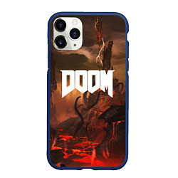 Чехол iPhone 11 Pro матовый DOOM: Eternal, цвет: 3D-тёмно-синий