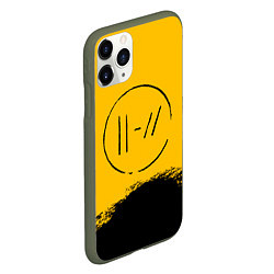 Чехол iPhone 11 Pro матовый 21 Pilots: Yellow Logo, цвет: 3D-темно-зеленый — фото 2