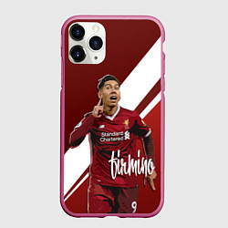 Чехол iPhone 11 Pro матовый Roberto Firmino, цвет: 3D-малиновый