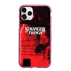 Чехол iPhone 11 Pro матовый Stranger Things: Red Dream, цвет: 3D-малиновый