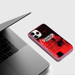Чехол iPhone 11 Pro матовый Stranger Things: Red Dream, цвет: 3D-малиновый — фото 2