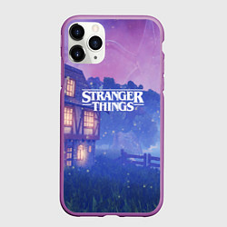 Чехол iPhone 11 Pro матовый Stranger Things: Magic House, цвет: 3D-фиолетовый