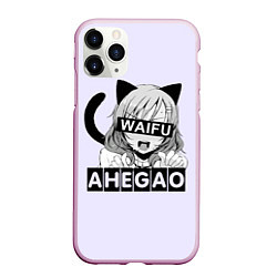 Чехол iPhone 11 Pro матовый Ahegao Waifu, цвет: 3D-розовый