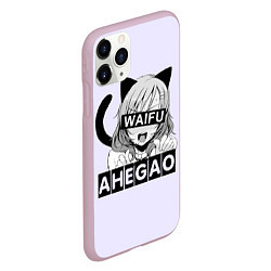 Чехол iPhone 11 Pro матовый Ahegao Waifu, цвет: 3D-розовый — фото 2