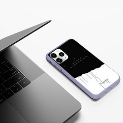 Чехол iPhone 11 Pro матовый Death Stranding: Black & White, цвет: 3D-светло-сиреневый — фото 2