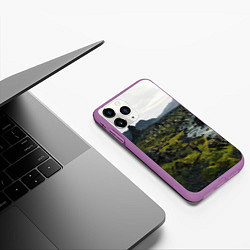 Чехол iPhone 11 Pro матовый Death Stranding: Green World, цвет: 3D-фиолетовый — фото 2