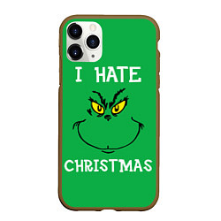 Чехол iPhone 11 Pro матовый I hate christmas, цвет: 3D-коричневый