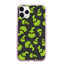 Чехол iPhone 11 Pro матовый The Grinch, цвет: 3D-розовый