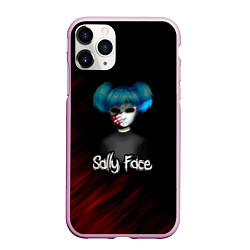 Чехол iPhone 11 Pro матовый Sally Face окровавленное лицо, цвет: 3D-розовый