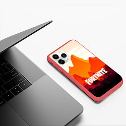 Чехол iPhone 11 Pro матовый FORTNITE, цвет: 3D-красный — фото 2
