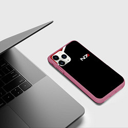 Чехол iPhone 11 Pro матовый MASS EFFECT N7, цвет: 3D-малиновый — фото 2