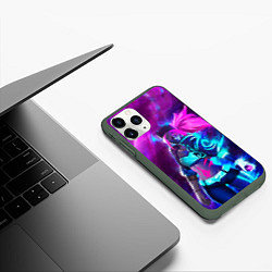 Чехол iPhone 11 Pro матовый KDA Akali, цвет: 3D-темно-зеленый — фото 2