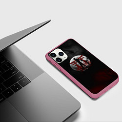 Чехол iPhone 11 Pro матовый Бездомный Бог, цвет: 3D-малиновый — фото 2