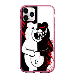 Чехол iPhone 11 Pro матовый MONOKUMA, цвет: 3D-малиновый