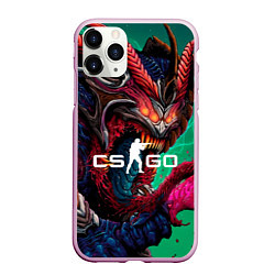 Чехол iPhone 11 Pro матовый CS GO hyper beast skin, цвет: 3D-розовый