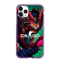 Чехол iPhone 11 Pro матовый CS GO hyper beast skin, цвет: 3D-фиолетовый