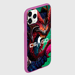 Чехол iPhone 11 Pro матовый CS GO hyper beast skin, цвет: 3D-фиолетовый — фото 2