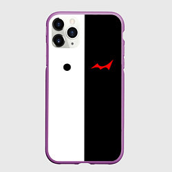 Чехол iPhone 11 Pro матовый MONOKUMA Eyes, цвет: 3D-фиолетовый